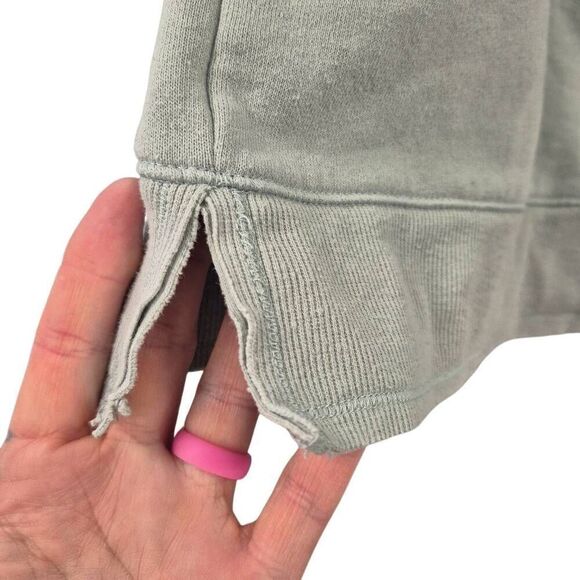 Calvin Klein Performance Women's Sage Green Cotton/Poly Oversized Distressed Swe - Picture 7 of 8